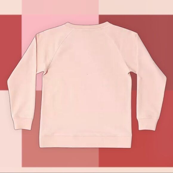 WILDFOX KIDS PUPPIES & SUNSHINE CREWNECK SWEATSHIRT PINK BIG GIRLS SIZE MEDIUM - Picture 2 of 3